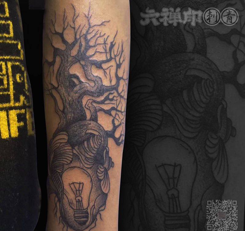 生命之树纹身图片_手臂New School欧美写实纹身图案