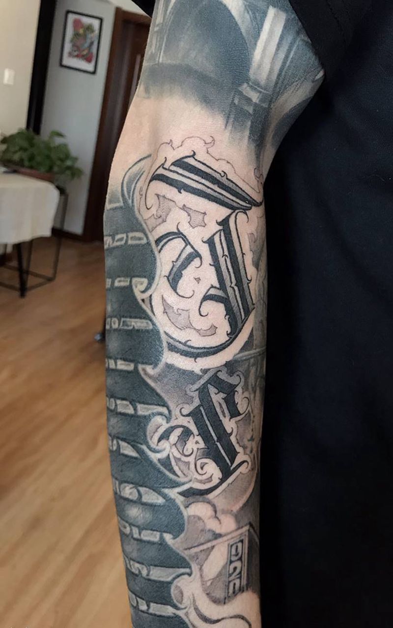 JS纹身图片_手臂纹身图案