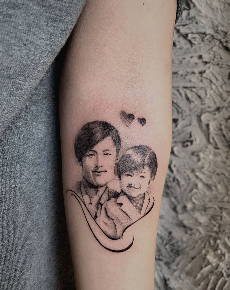 肖像纹身图片_手臂纹身图案
