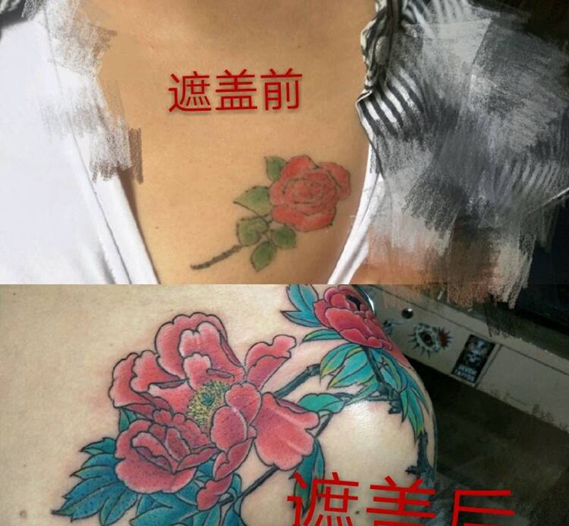 遮盖纹身图片