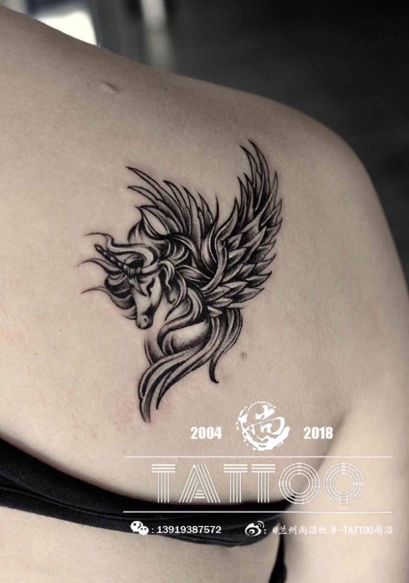 天马纹身图片