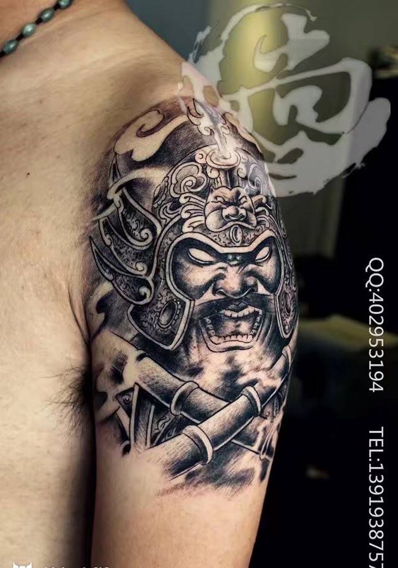 双柬天神纹身图片