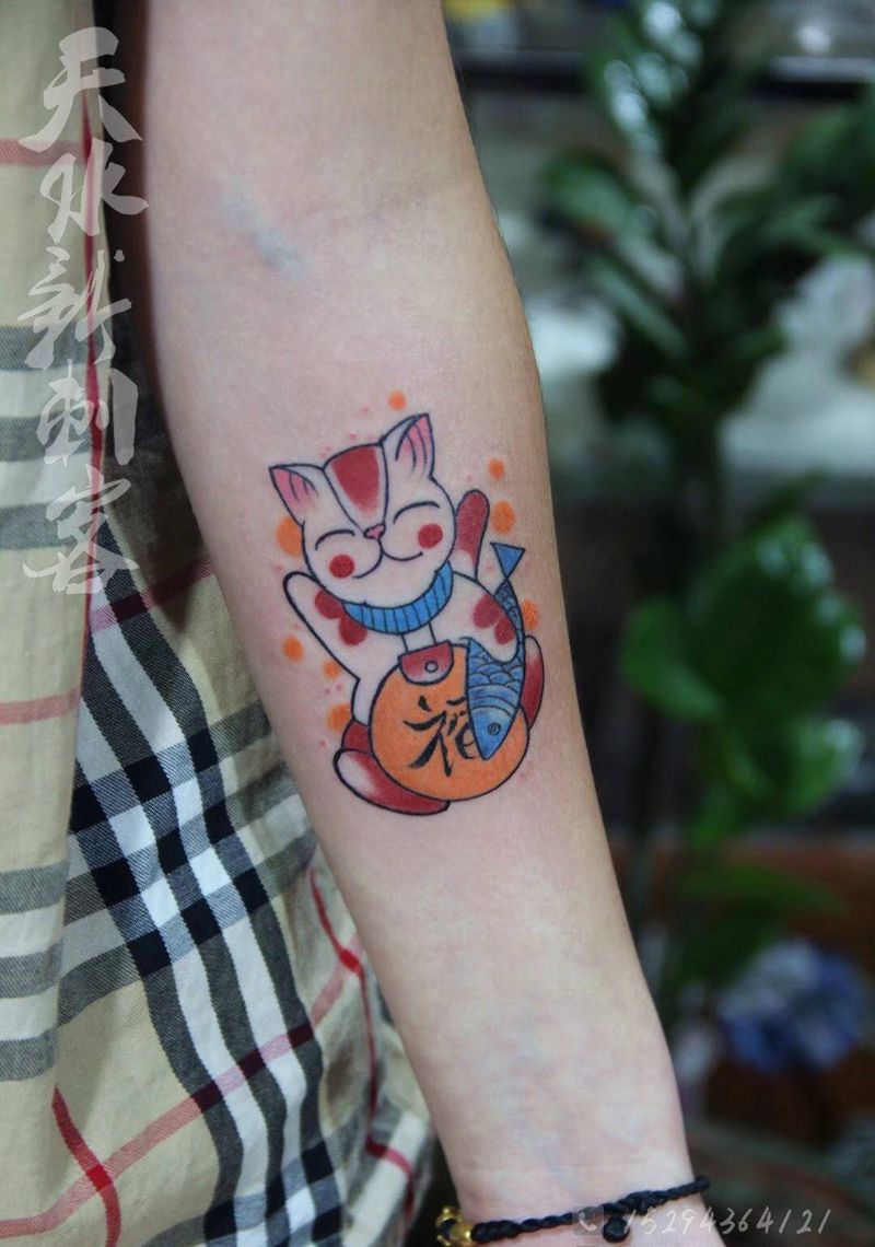 彩色小图纹身图片