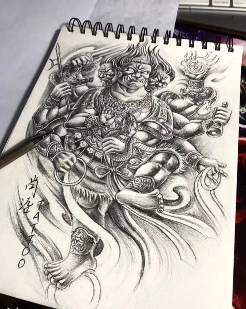 大黑天纹身图片