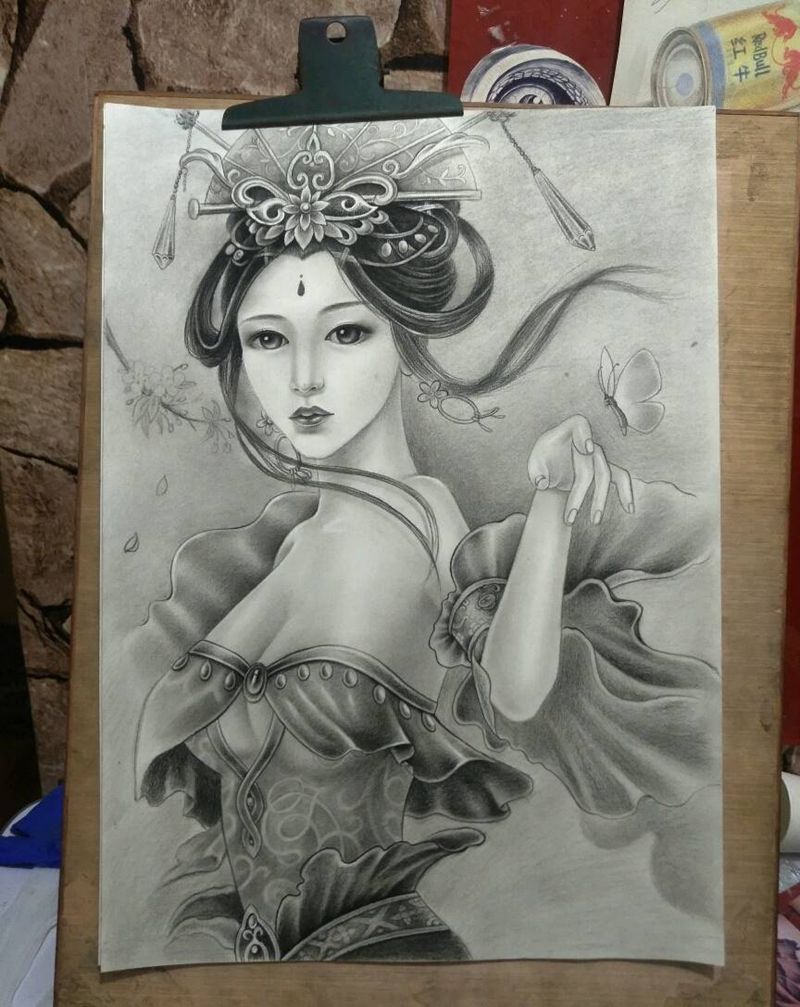 最近的绘画作品纹身图片