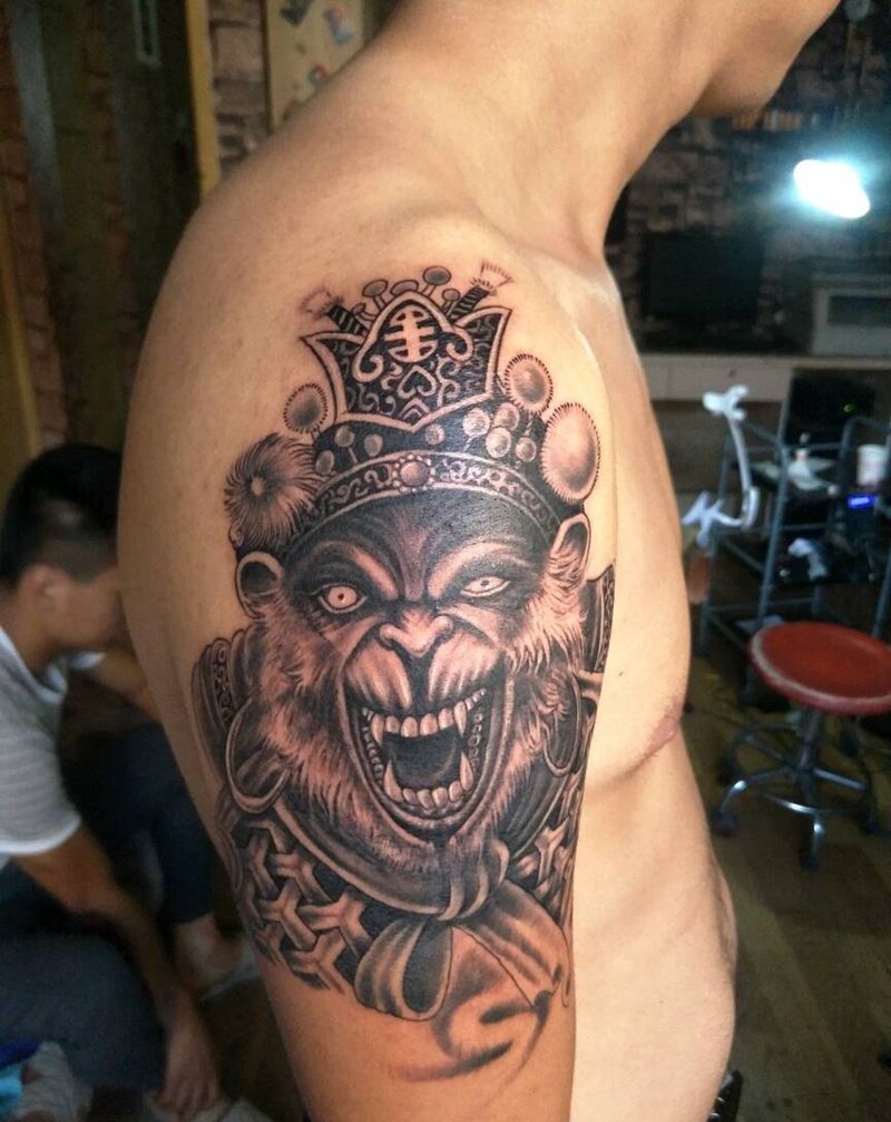 猴。。。。。纹身图片