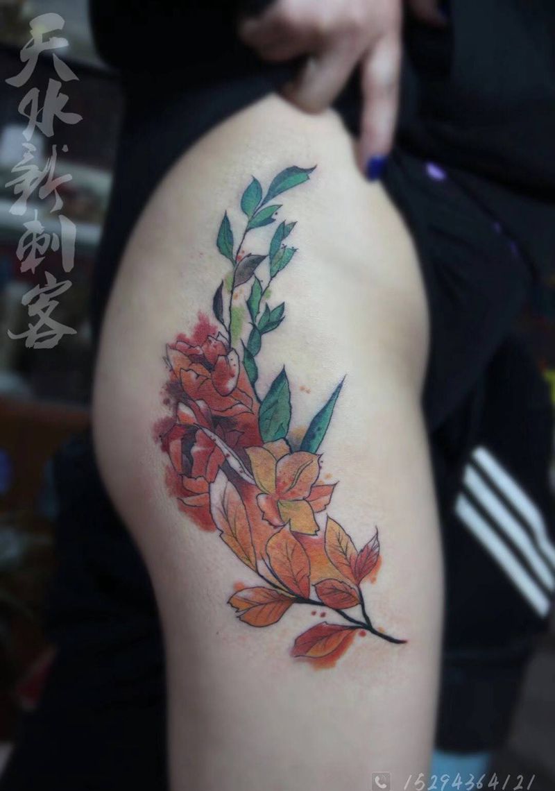 水彩纹身图片