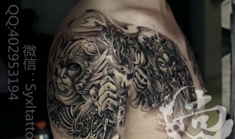天神半甲纹身图片