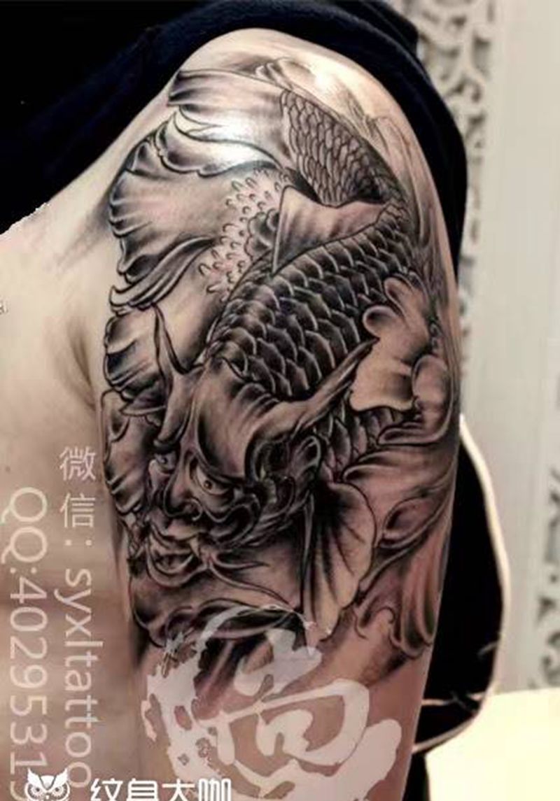 般若鱼纹身图片