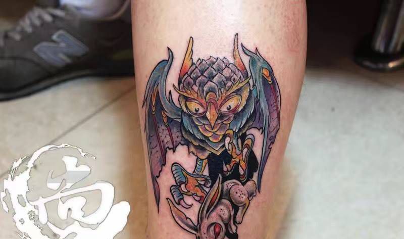 猫头鹰纹身图片