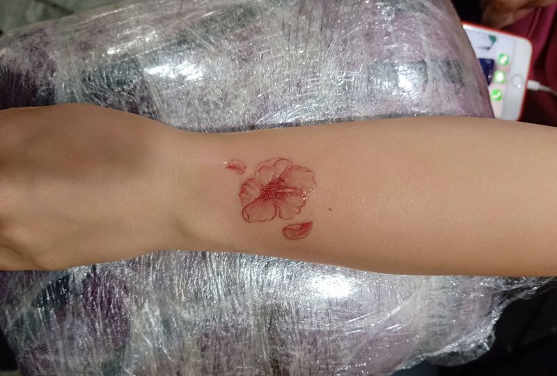 小清新纹身图片_脚部腿部纹身图案