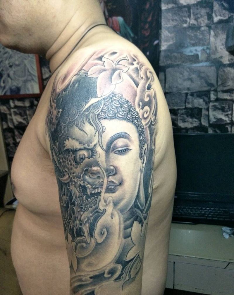 善恶。。。纹身图片