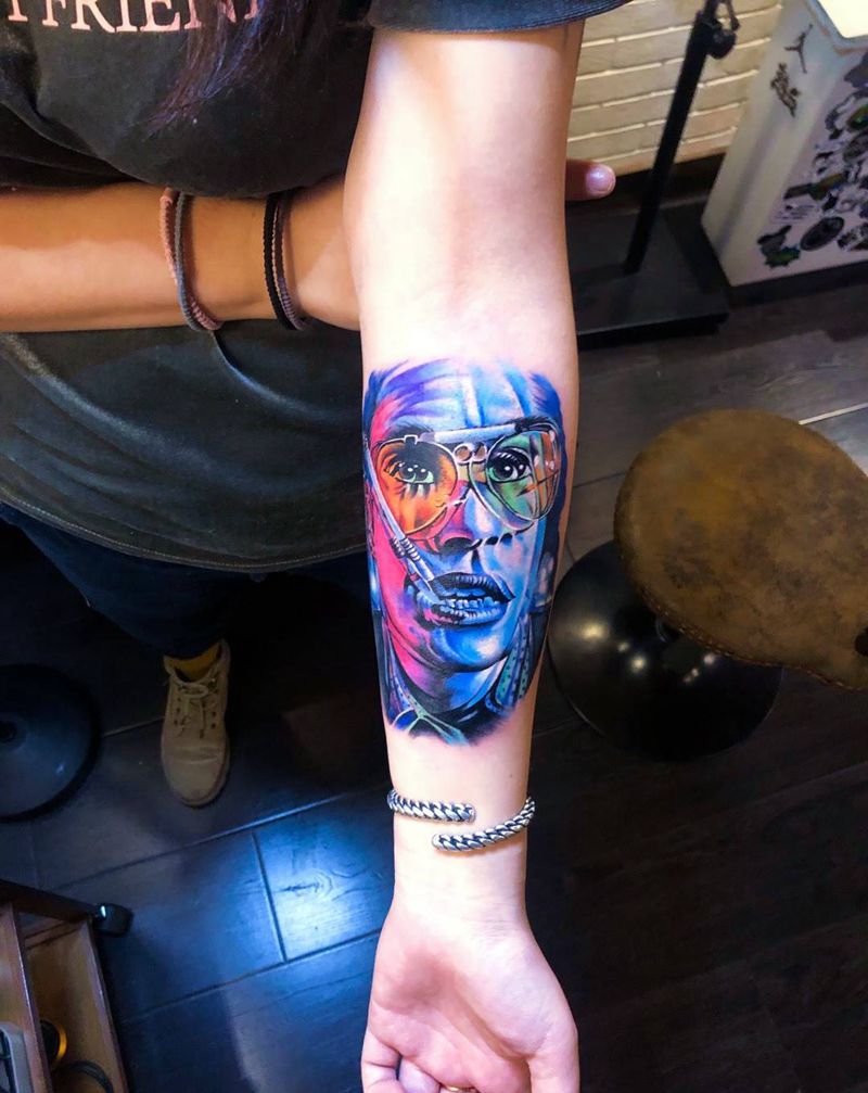 幻纹身图片_手臂欧美写实肖像人像写实彩色写实纹身图案