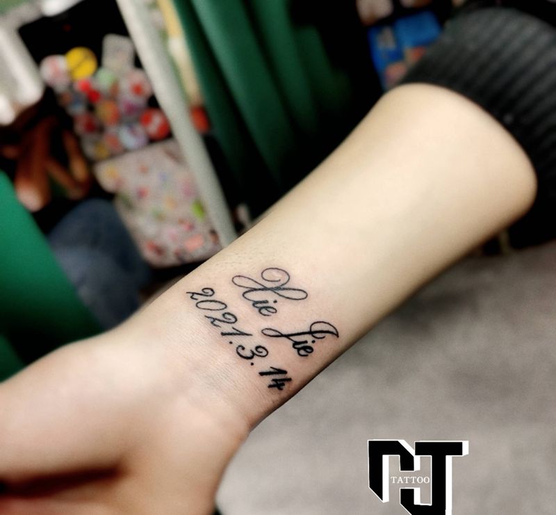 英文字母纹身图片_手臂几何图腾纹身图案