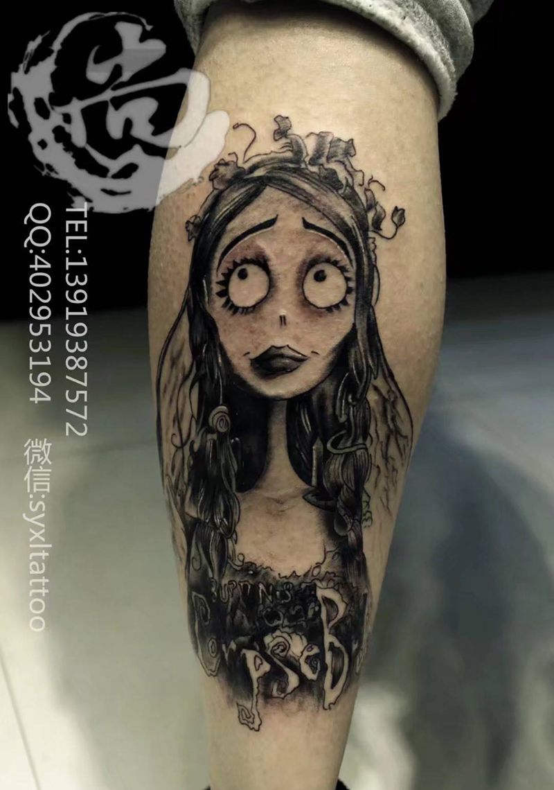 僵尸新娘纹身图片