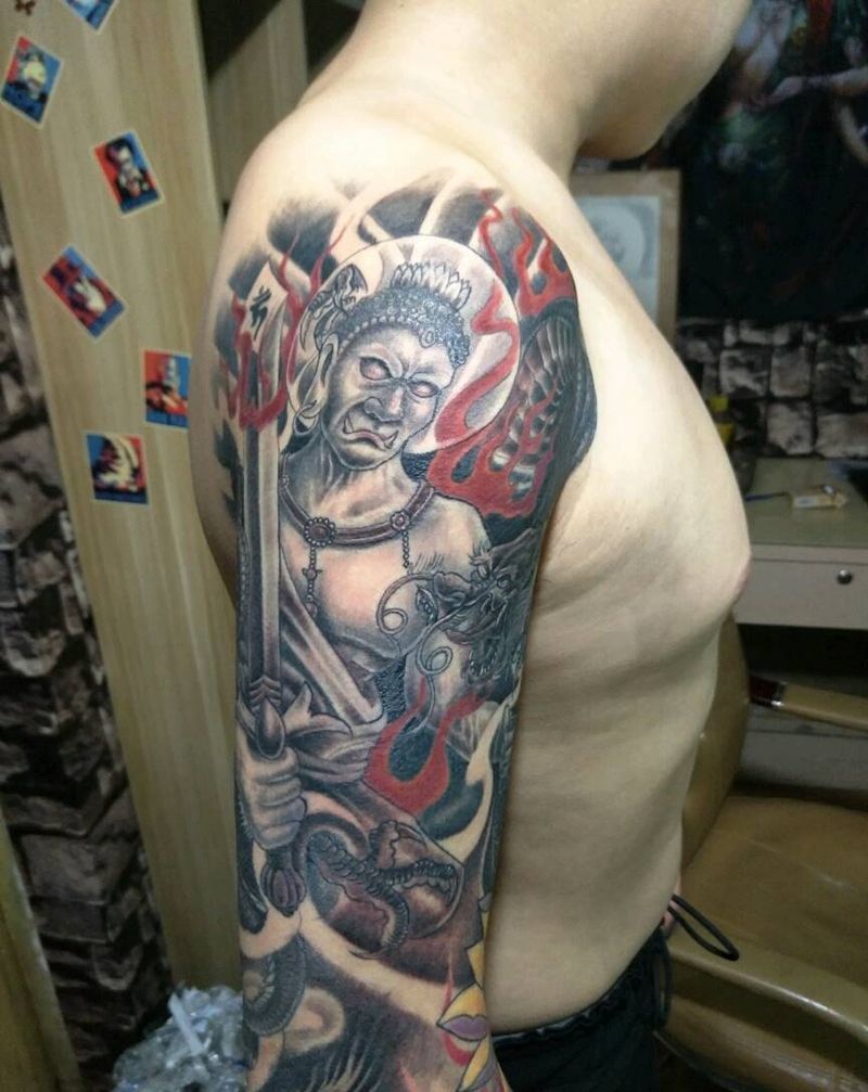 花臂基本竣工，，。。。纹身图片