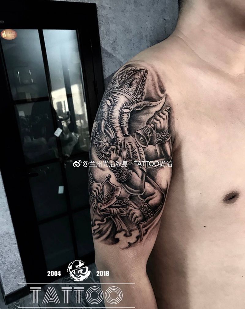 象神纹身图片