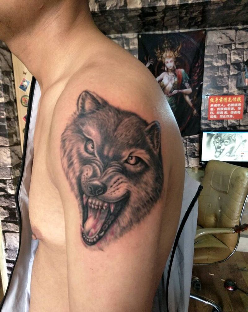 哈士奇纹身图片