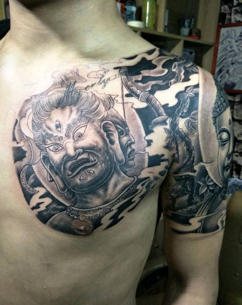 未完成半甲作品纹身图片