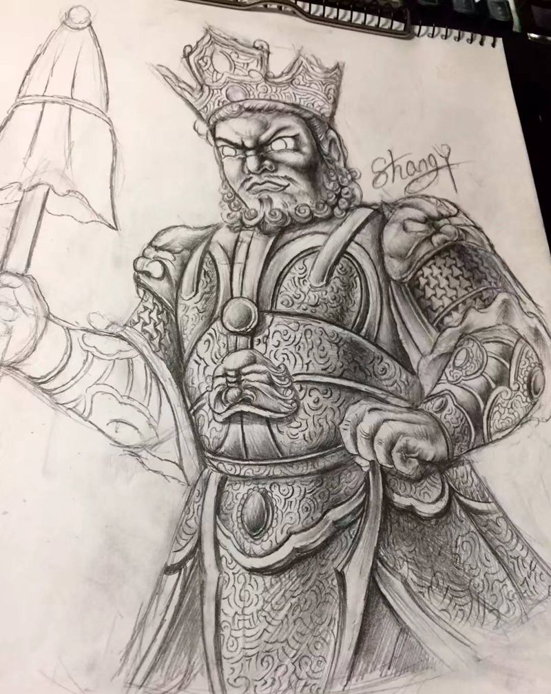 原创手稿魔力海纹身图片