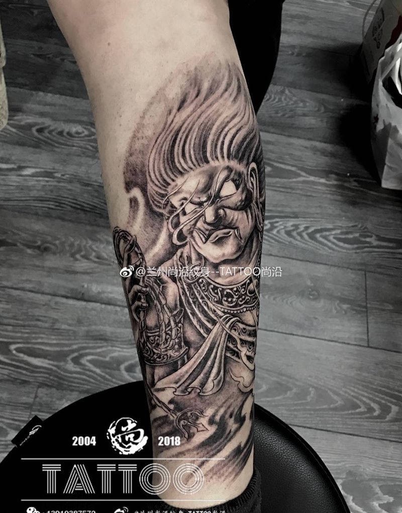 不动明王纹身图片