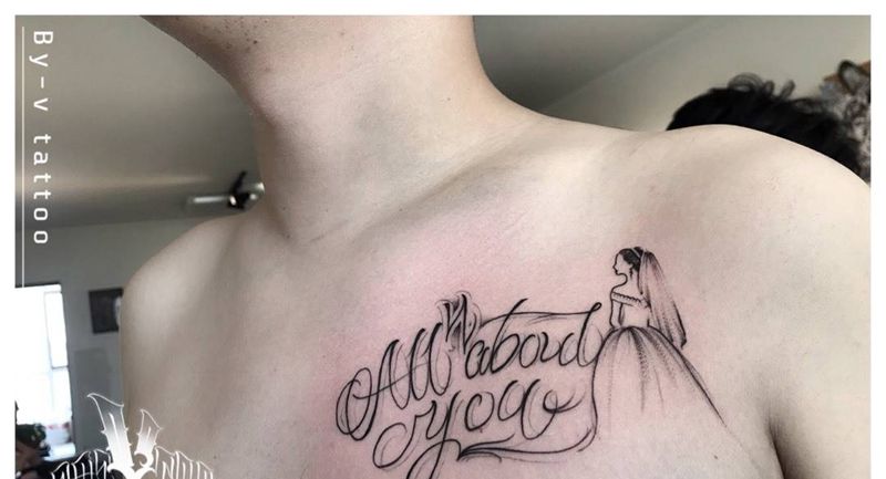 情侣字母 花体字纹身图片