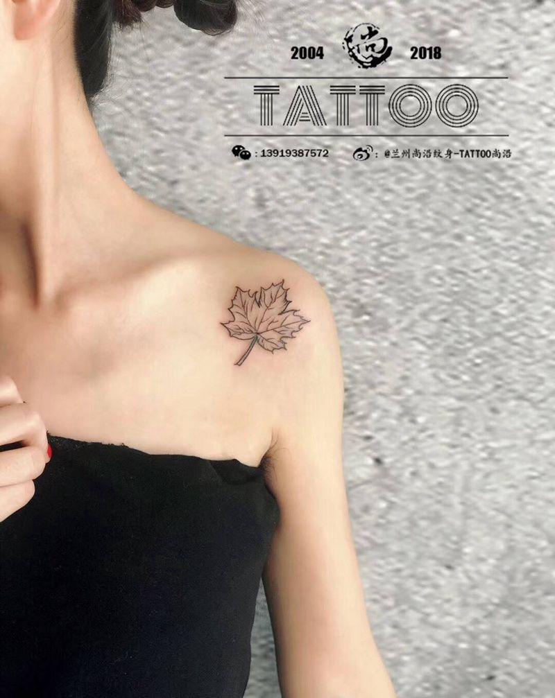枫叶纹身图片