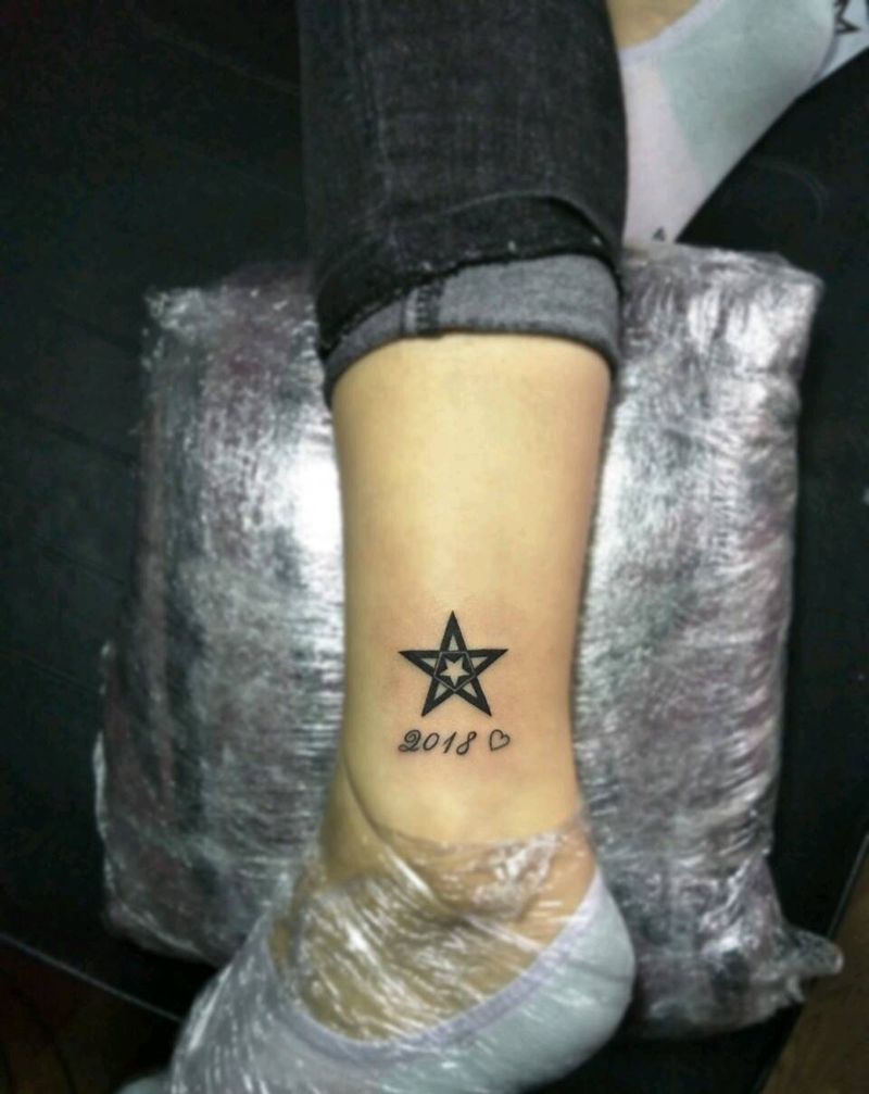 小图纹身图片_腿部脚部小图纹身图案