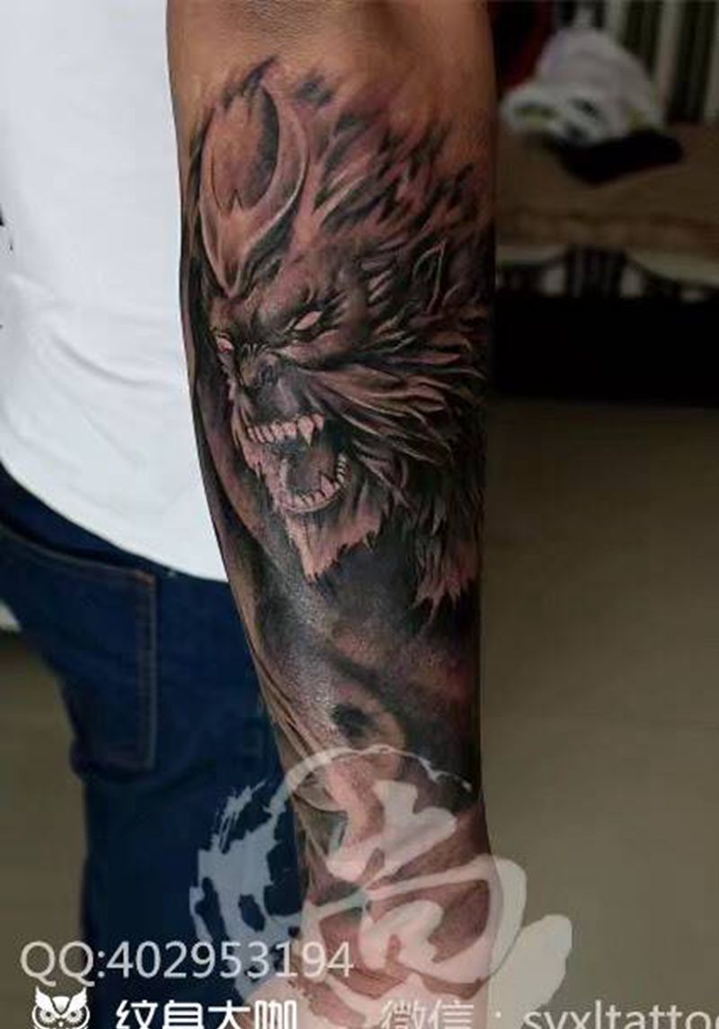 乱世猴纹身图片