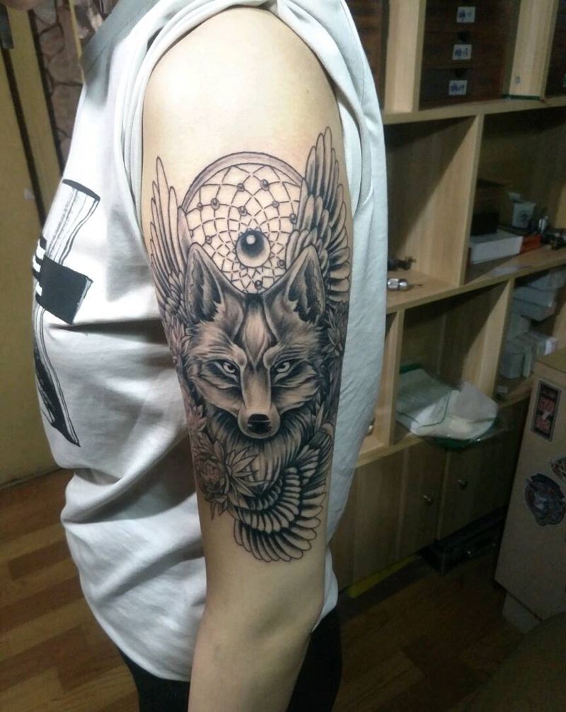 未完成的狐狸，下次做彩色纹身图片