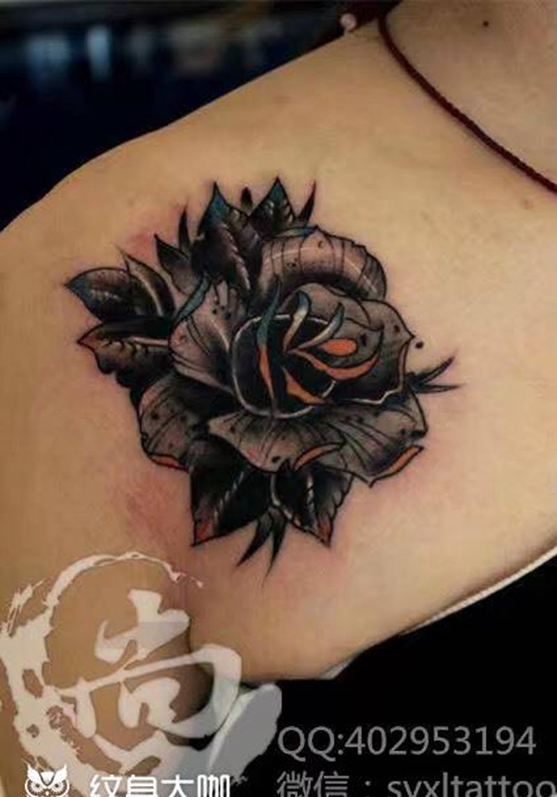 school花纹身图片