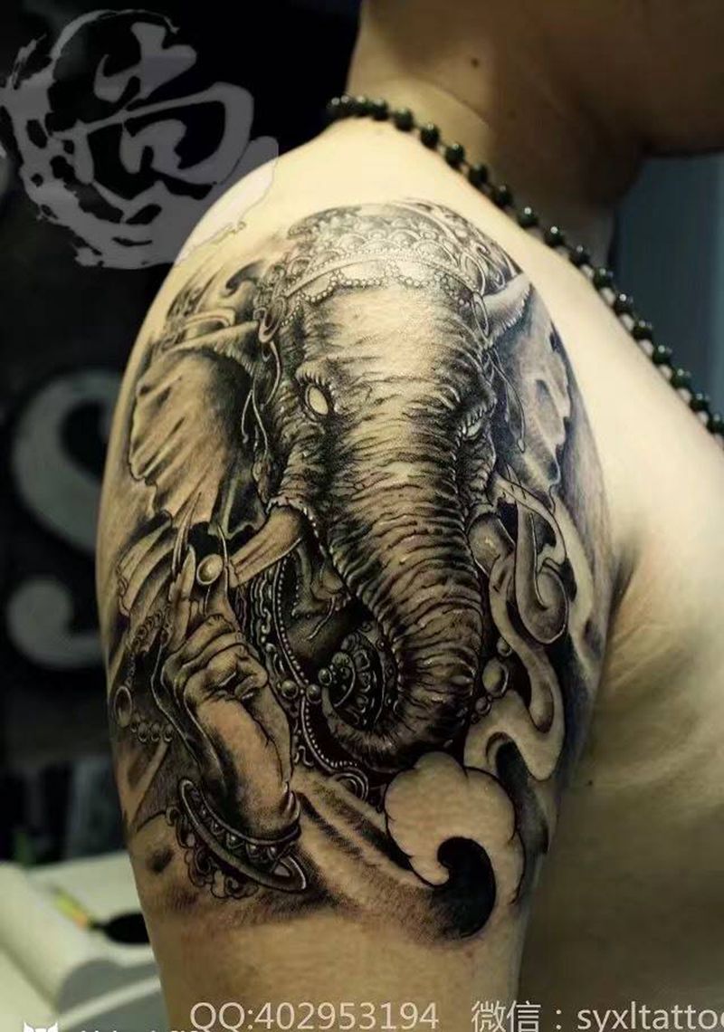 象神纹身图片