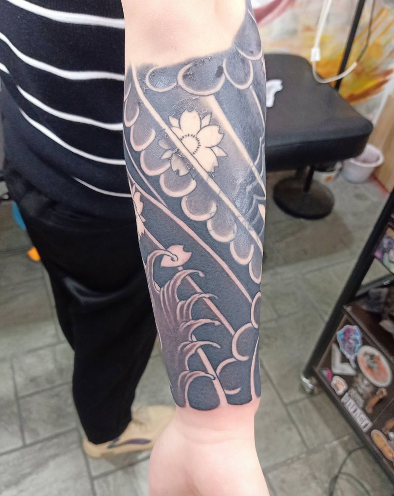 遮盖纹身图片_手臂老传统纹身图案