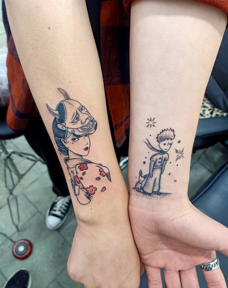 艺姬纹身图片_手臂纹身图案