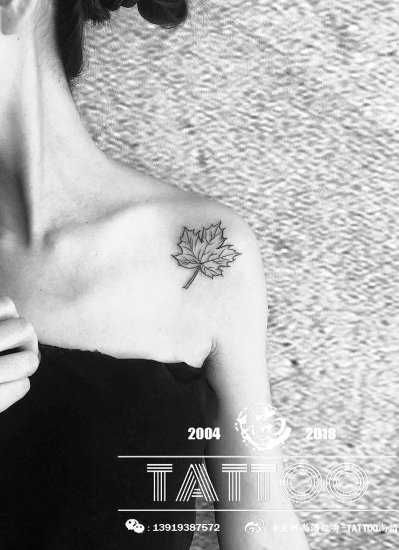 枫叶纹身图片