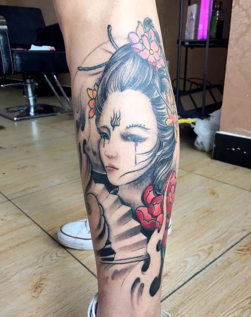 艺妓纹身图片