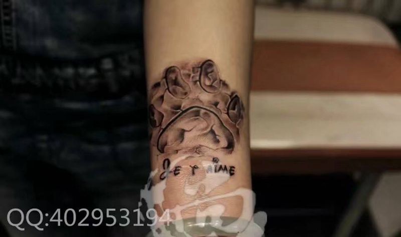 小狗爪纹身图片