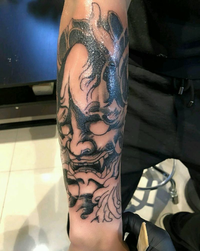 小臂般若纹身图片