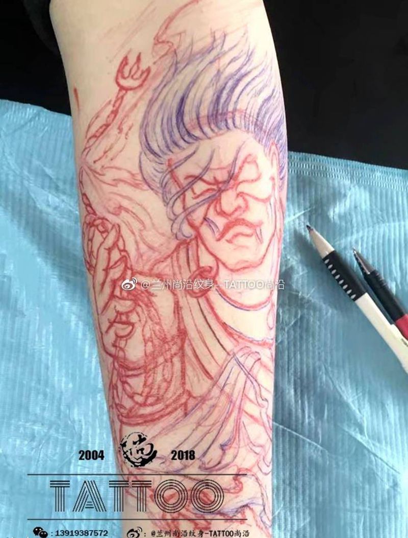 不动王纹身图片