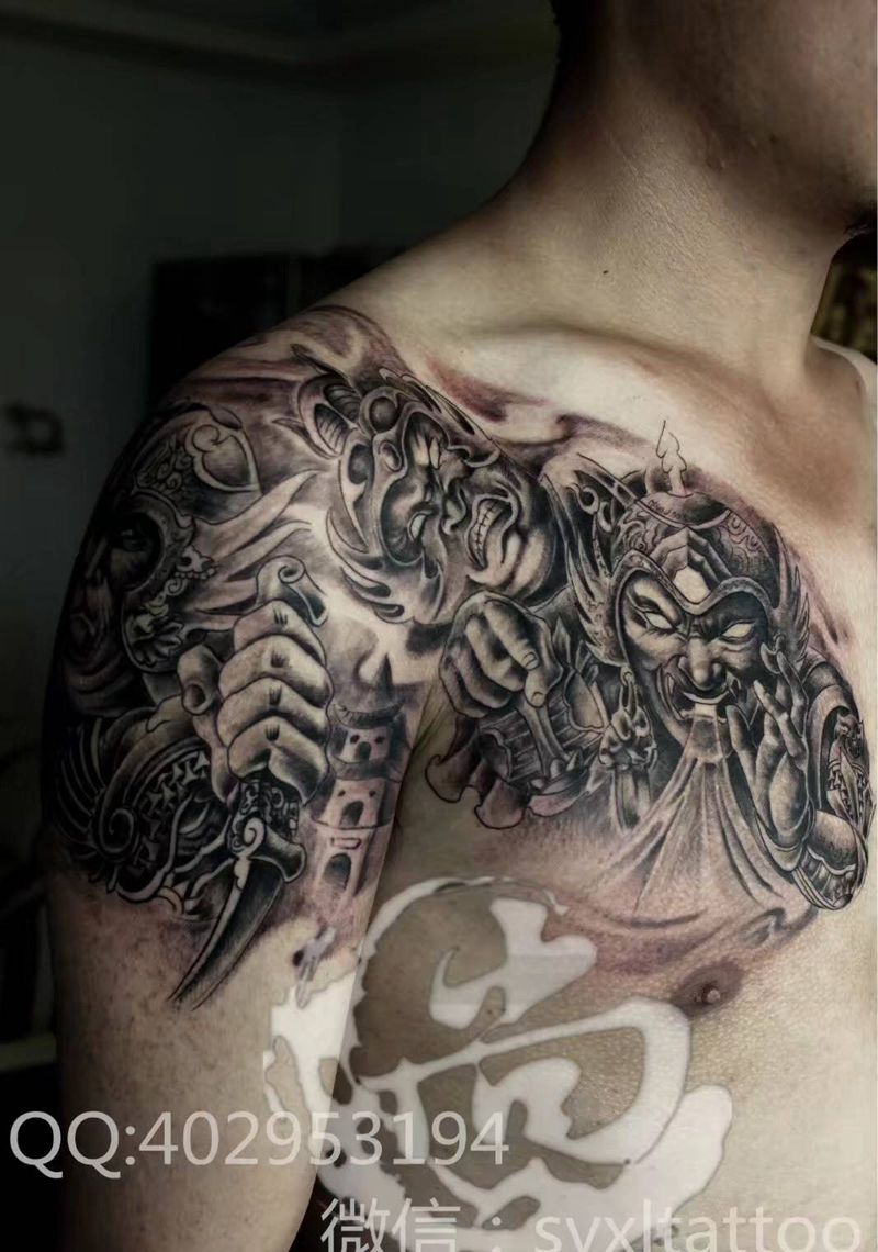 天神半甲纹身图片