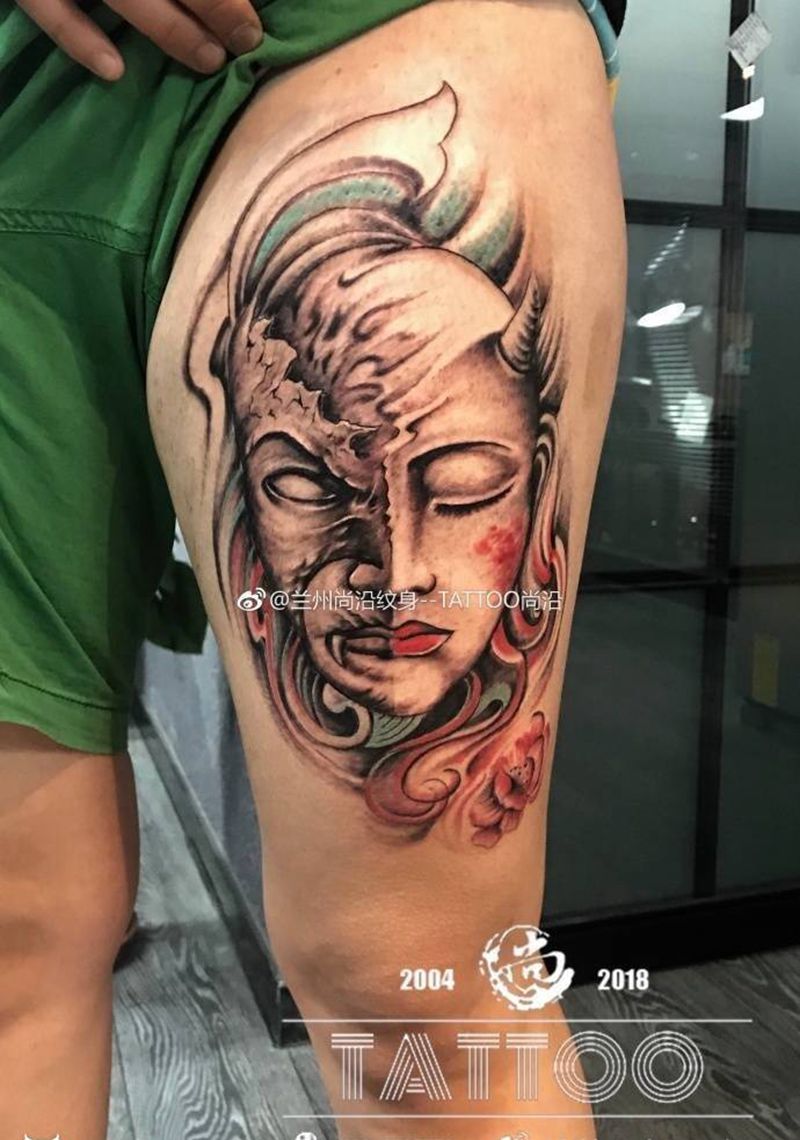 双面纹身图片