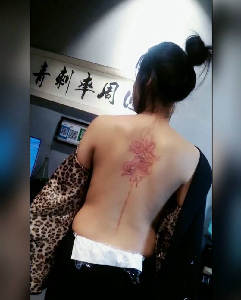 泼墨彼岸  （未完）纹身图片