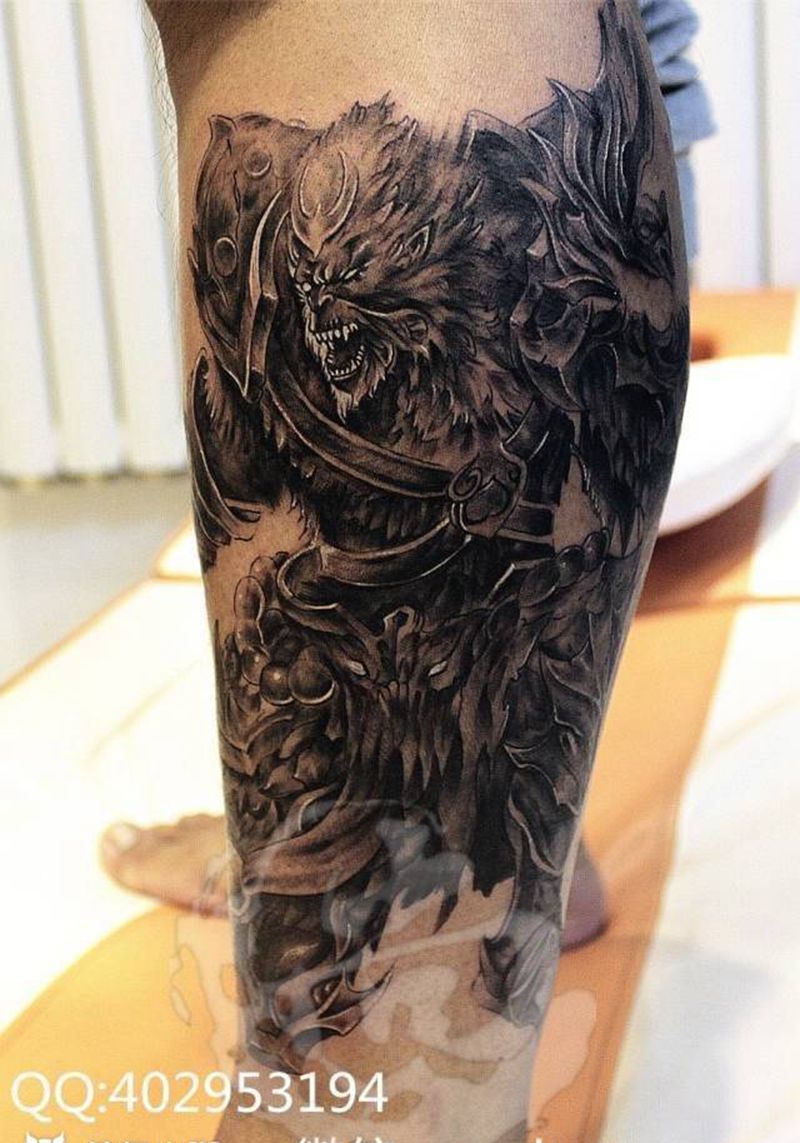 斗战神纹身图片