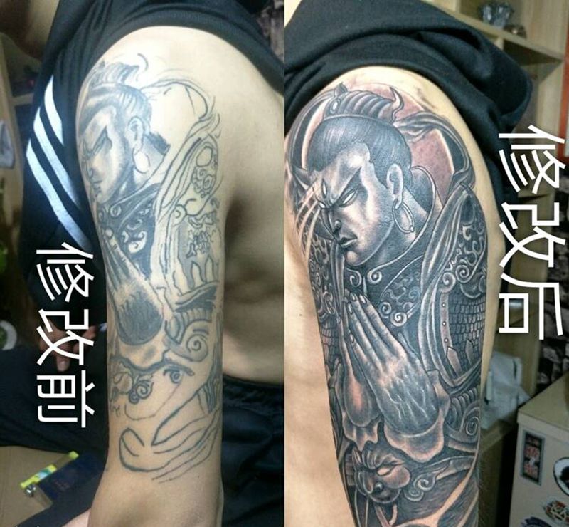 修改二郎神。。纹身图片