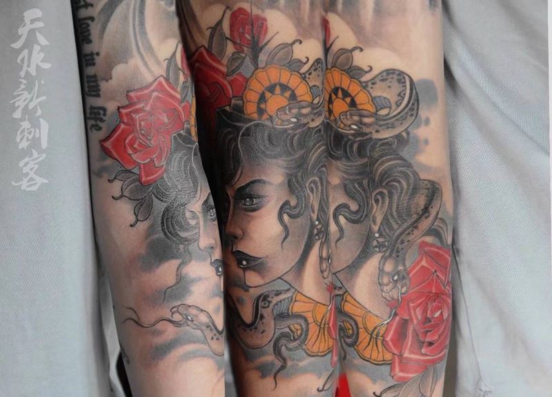 美杜莎纹身图片