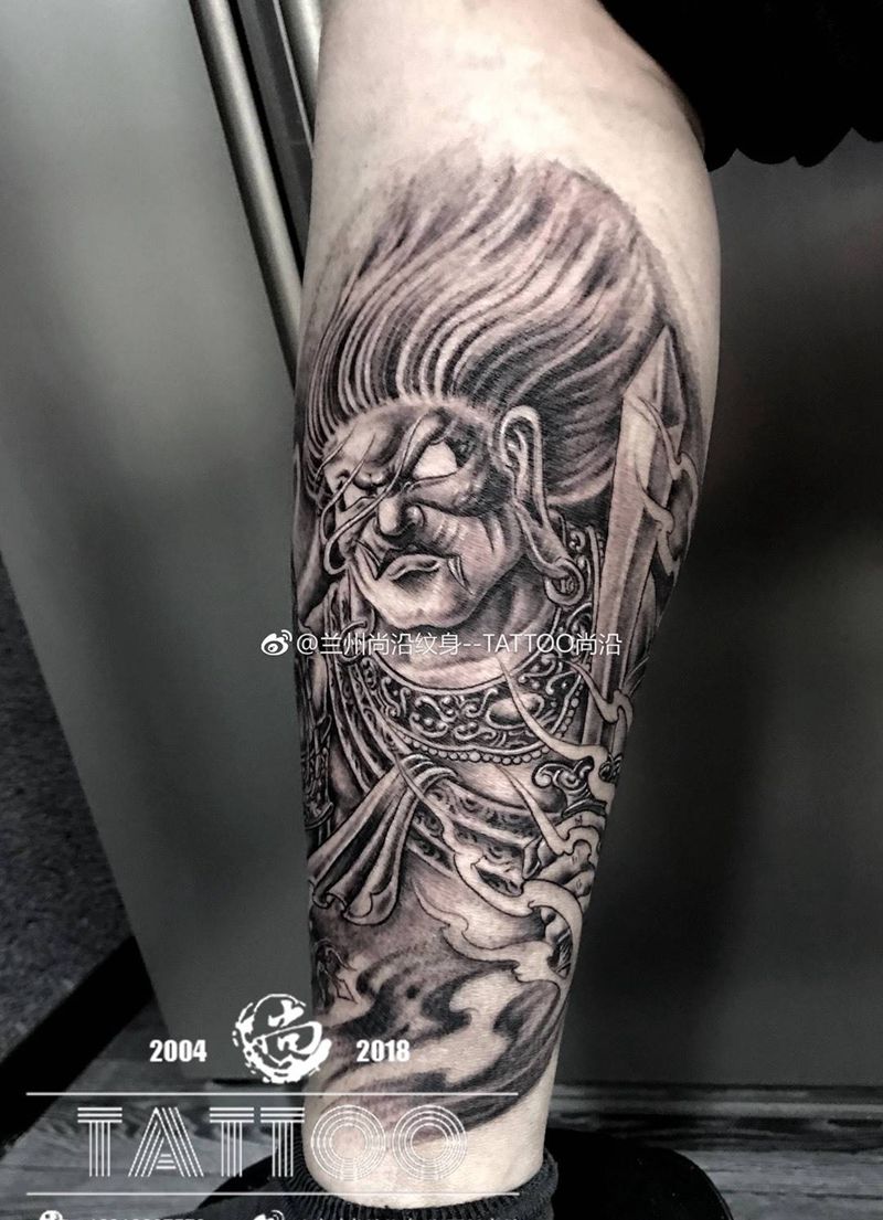 不动明王纹身图片