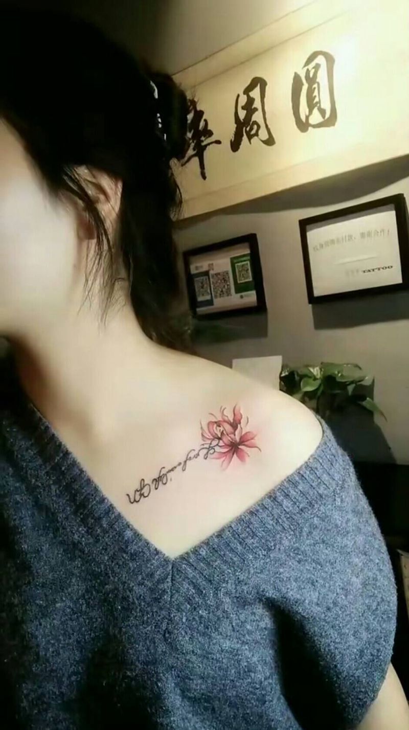 英文彼岸纹身图片