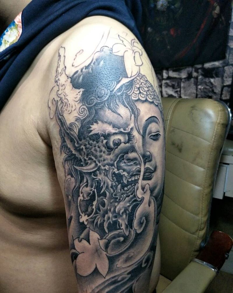 夸年善恶。。。。。纹身图片