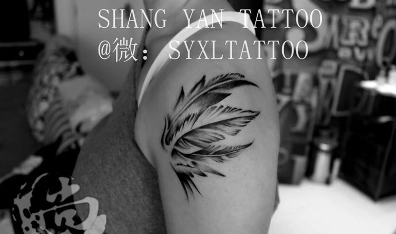 羽翅纹身图片
