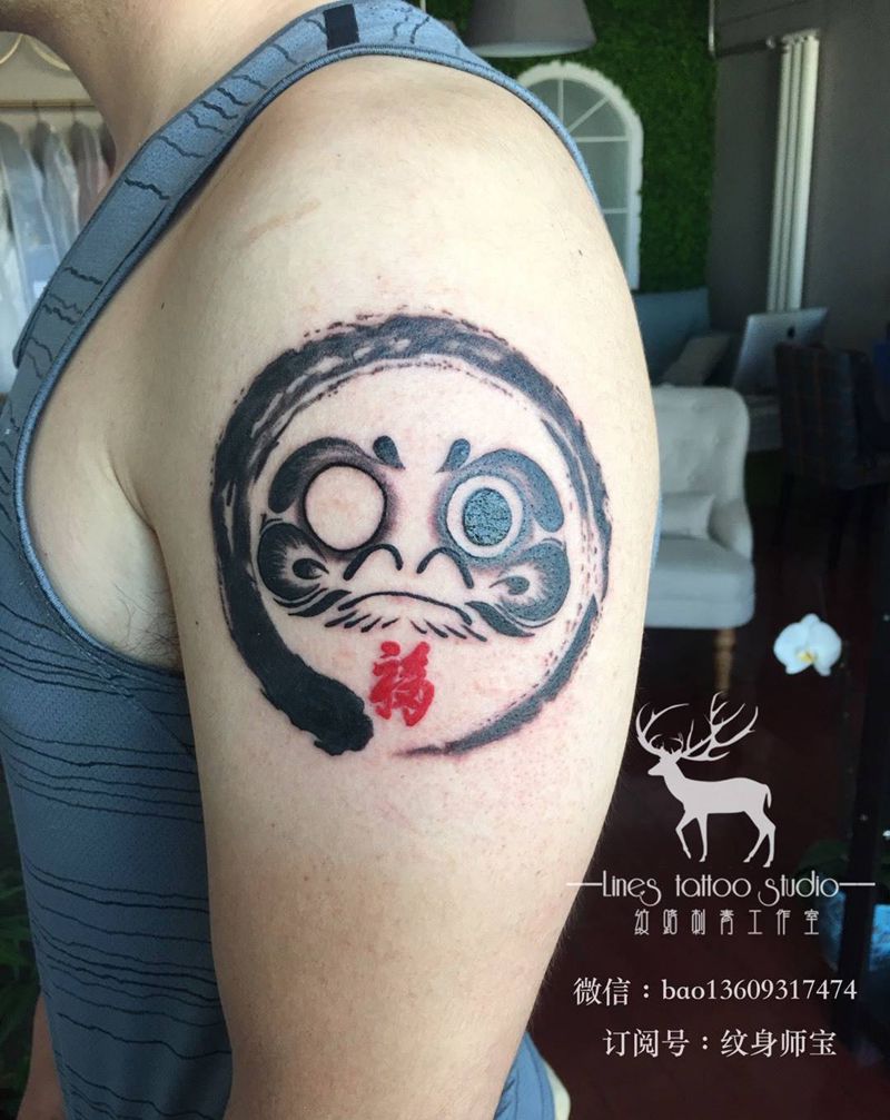 达摩蛋纹身图片